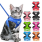 Adjustable Mesh Cat & Dog Harness with Leash